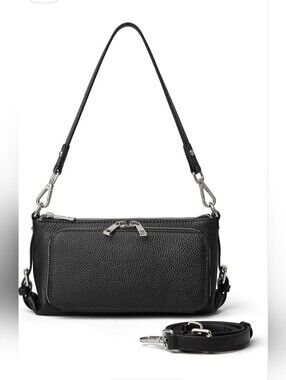 NIB Genuine Leather Small Handbag Shoulder Crossbody Pebbled Purse